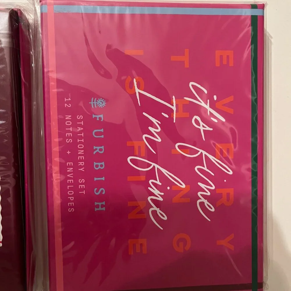 Sarcastic Note Cards (it's fine I'm fine). by Furbish (2 boxes / new)‎